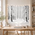 thumbnail image 5 of White Birch Forest in Snowy Misty Atmosphere, Serene Minimalist for Nature Lovers, Winter Tree Wall Art, Housewarming Gift, Tapestry Wall Hanging for Living Room and Bedroom, 5 of 7
