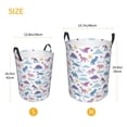 thumbnail image 3 of Fuzoiu Dinosaur Print Circular Hamper,Laundry Basket with Handle,Collapsible Laundry,Dirty Clothes Storage Basket,for Bedroom Bathroom Dorm Living Room-Medium, 3 of 6