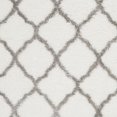 thumbnail image 5 of SAFAVIEH Indie Careen Geometric Polyester Shag Area Rug, Ivory/Grey, 6'7" x 6'7" Square, 5 of 6