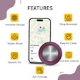 thumbnail image 4 of tag8 Air-tag Compatible Collar Holder, Pet Silicone Protective Case for Air-tag, Waterproof Case Cover for Apple Air-tag Cat Dog Pet Collar- Wine-Pack 2, 4 of 9