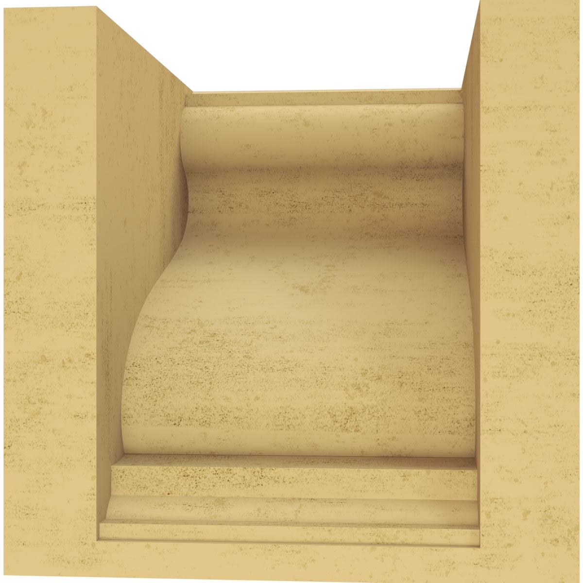 6"W x 6"D x 6"H Wide Scroll Rough Cedar Woodgrain TimberThane Corbel, Primed Tan