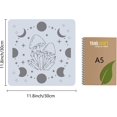 thumbnail image 2 of 12x12 Inch Moon Phase Stencil Mushrooms Templates Stars Pattern Large Reusable Plastic Square Stencils Magical Stencils Witch Wicca Stencils Sign for Painting on Wood Wall Floor Fabric, 2 of 7