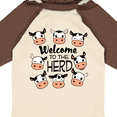 thumbnail image 4 of Inktastic Welcome to the Herd with cute Black and White Holstein Cows Boys or Girls Long Sleeve Baby Bodysuit, 4 of 5