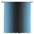 thumbnail image 2 of Blue Black Ombre Semi Sheer Curtains Drapes for Living Room, Bedroom, French Doors Window 72 Inches Long, Modern Gradient Abstract Art Rod Pocket Chiffon Curtain Drapery Voile Draperies Panel, 2 of 6