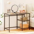 thumbnail image 6 of Costway Computer Desk with Shelves, 42” Home Office Desk with Metal Frame for Living Room Black, 6 of 10