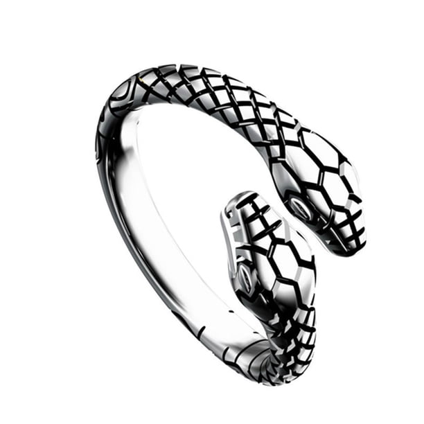 Anillos de tamaño ajustable, anillo de amistad de tendencia, accesorios Unisex, suministro de joyería de aleación, adornos de ropa de Ropa, zapatos y accesorios Miscelánea Cabezas de serpiente doble Minnieouse AP010677-05B
