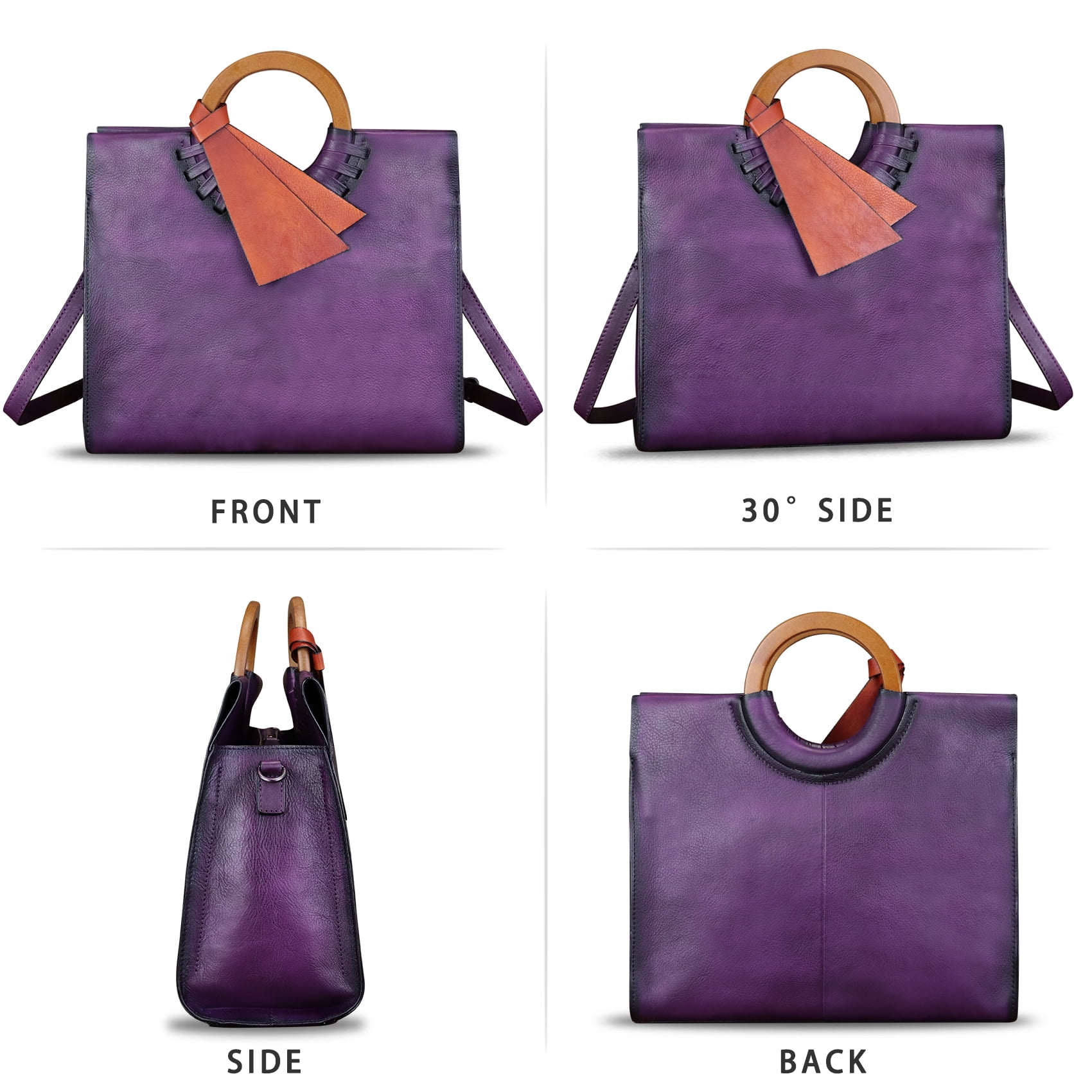 Genuine Leather Purses and Handbags for Women Fashion Crossbody Shoulder Bag