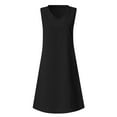 thumbnail image 6 of Lcziwo Linen Beach Dresses for Women Casual Trendy Summer 2025 Dresses Sleeveless V Neck Midi Dresses Lightweight Flowy Loose Sun Dress XXL, 6 of 6