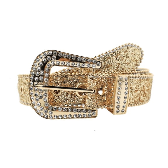 Necvior Eye Catching Waist Belt Shinning Buckle PU Belt for Woman Jeans Dress