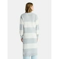 thumbnail image 2 of No Boundaries Striped Open Front Duster, Women’s, 2 of 4