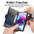 thumbnail image 2 of Case for Motorola Moto Edge S Cover Leather Wallet Folio Case Book Design Flip Magnetic Closure - Blue, 2 of 5