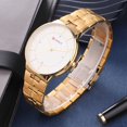 thumbnail image 2 of CURREN Moda Hombres de Negocios Correa de Acero Reloj de Cuarzo Casual Impermeable Caja Dorada Blanco, 2 of 3
