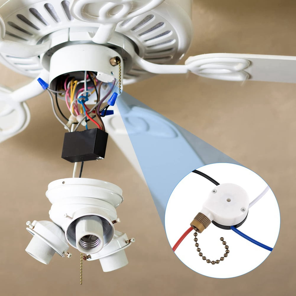 Ceiling Fan Switch Kit ZE-208S E89885 3 Speed 4 Wire Pull