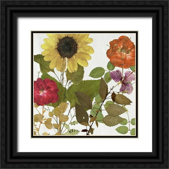 Sommers, Mindy 12x12 Black Ornate Wood Framed with Double Matting Museum Art Print Titled - Fleuriste I