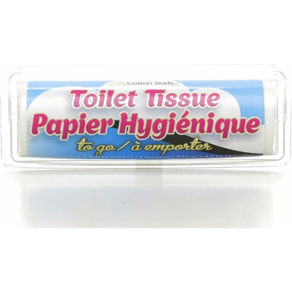 Cotton Buds Toilet Tissue To Go, 75 Sheets (Pack of 6)