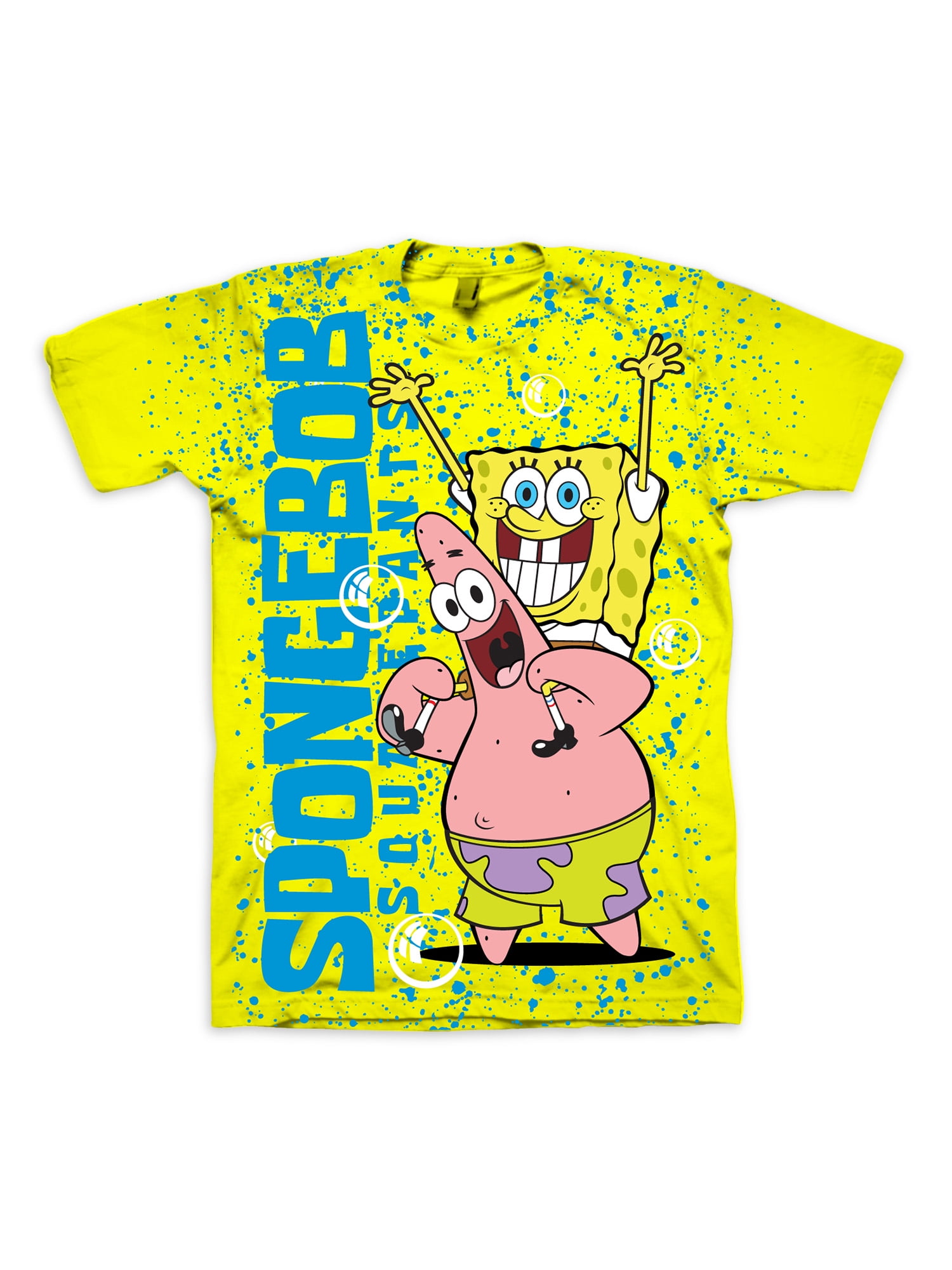 Spongebob Squarepants Boys 4-20 Spongebob and Patrick Splatter T-Shirt ...