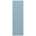 thumbnail image 5 of Ekena Millwork 12"W x 31"H True Fit PVC Horizontal Slat Framed Modern Style Fixed Mount Shutters, Peaceful Blue (Per Pair - Hardware Not Included), 5 of 9