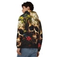 thumbnail image 4 of Kdxio Butterfly Flower Plant Skull Print Men Hoodies Casual Hoodies for Men with Zip Pockets Full Zip Long Sleeve Sweatshirt Sports Hooded Jacket-Large, 4 of 5