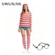 thumbnail image 4 of Conjunto de disfraz Toystoory camiseta ligera a rayas rojas y blancas para padres e hijos L, 4 of 6