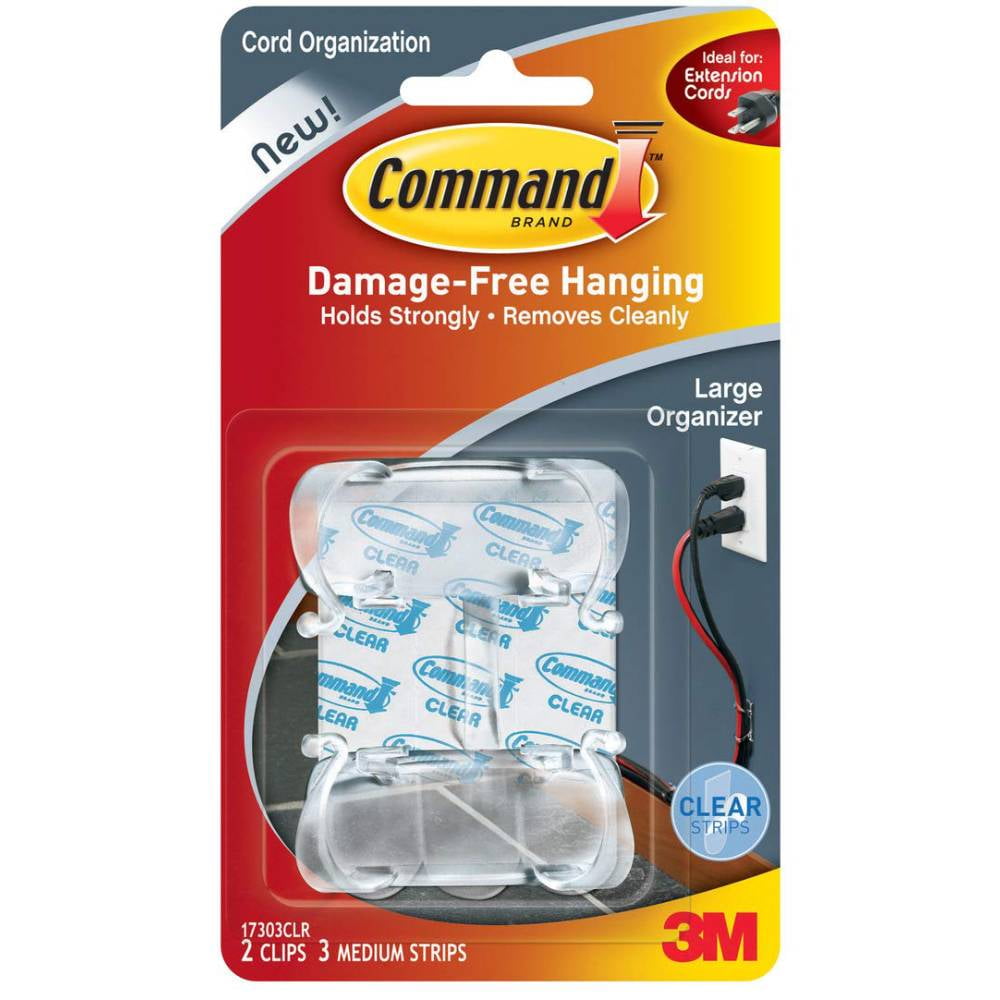 Command™ Clear Large Cord Clips
