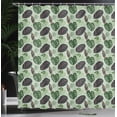 thumbnail image 3 of Ambesonne Tropical Shower Curtain, Monsteras Calathea Ginkgo, 69"Wx70"L, Hunter Green Pale Rose, 3 of 4