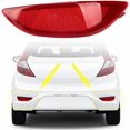 thumbnail image 1 of ZOUSSIQI Rear Bumper Night Reflector Rear Bumper Reflector Red Warning Waterproof Shock Resistant Replacement for Hyundai Accent LE SE (Right 924061R000) CA919-64797, 1 of 9