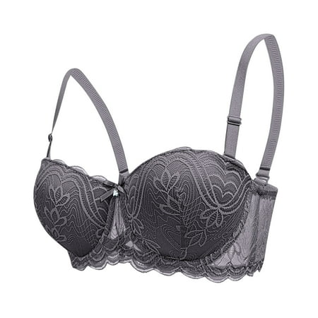 Xdegoge Womens Clearance Under $10 Lace Bras for Women Push Up Underwire Bra Plus Size T-Shirt Bras High Impact Adjustable Spaghetti Strap Ladies Bras Lingerie Clearance Clearance Under 5.00