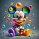 thumbnail image 1 of Pintura de diamante 5D DIY taladro redondo completo Disneyland Mickey Kit decoración del hogar 30x30cm, 1 of 9