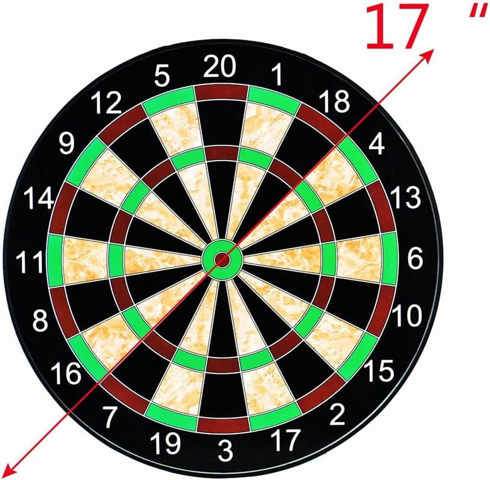 Bestyol Dartboard, 17" Magnetic Dartboard with 12 Magnets Darts Arrows in 2 Colors for Children and Adults