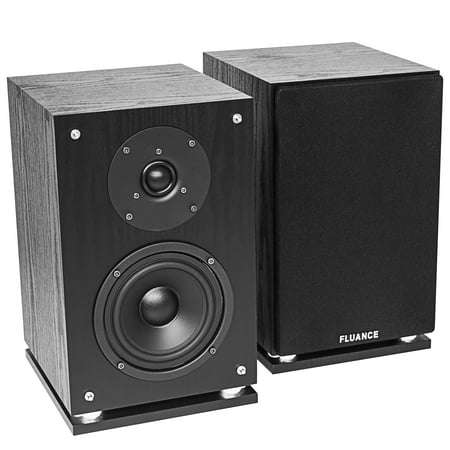Fluance SX6-BK High Definition Two-way Bookshelf Loudspeakers-Black
