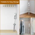 thumbnail image 6 of Steamer Clothes Rack With Ironing Glove Floor Standing Garment Steamer Stand Foldable Garment Steamer Rack Lightweight Adjustable Height Steamer Stand Rack for Steaming Clothes, 6 of 9