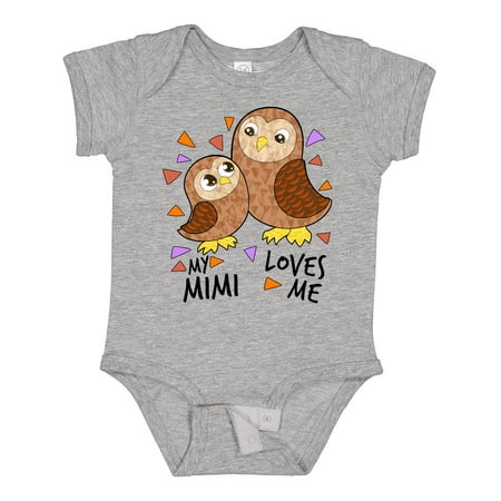 

Inktastic My Mimi Loves Me- Cute Owl Family Gift Baby Boy or Baby Girl Bodysuit