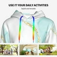 thumbnail image 4 of Lsque Gold Lines Marble Watercolor Pattern Casual Women's Hoodie,Hooded Sweatshirt with Kangaroo Pocket,Pullover Hoodie with Eye-catching Drawstrings-X-Large, 4 of 7