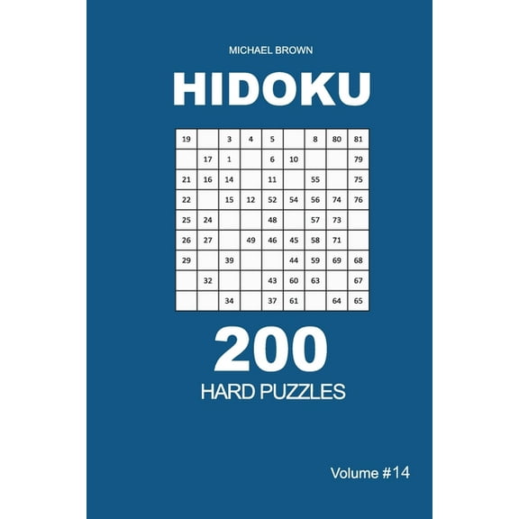 Hidoku - 200 Hard Puzzles 9x9 (Volume 14)