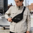 thumbnail image 4 of Sac Poitrine Sling Sac à Dos Bandoulière Rangement Multi-Couches Grande Capacité Voyage Randonnée Course Sac de Taille Sangle Ajustable Sac de Jour Décontracté Extérieur pour Hommes Femmes Navettage Cyclisme Gym Transport Quotidien, 4 of 6