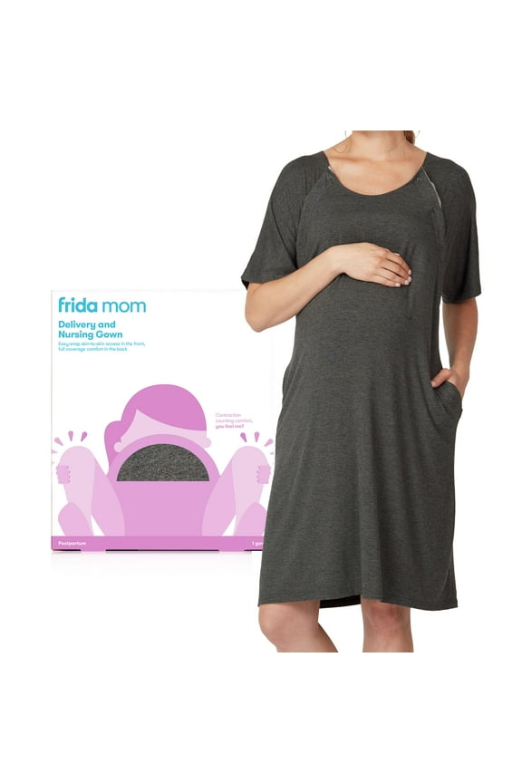 Labor and Delivery Gown, Maternity & Postpartum Nursing Gown,  Jersey Nightgown,  One Size