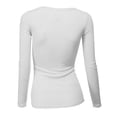 thumbnail image 3 of Doublju Women's Thermal Henley Long Sleeve Top with Plus Size, 3 of 4