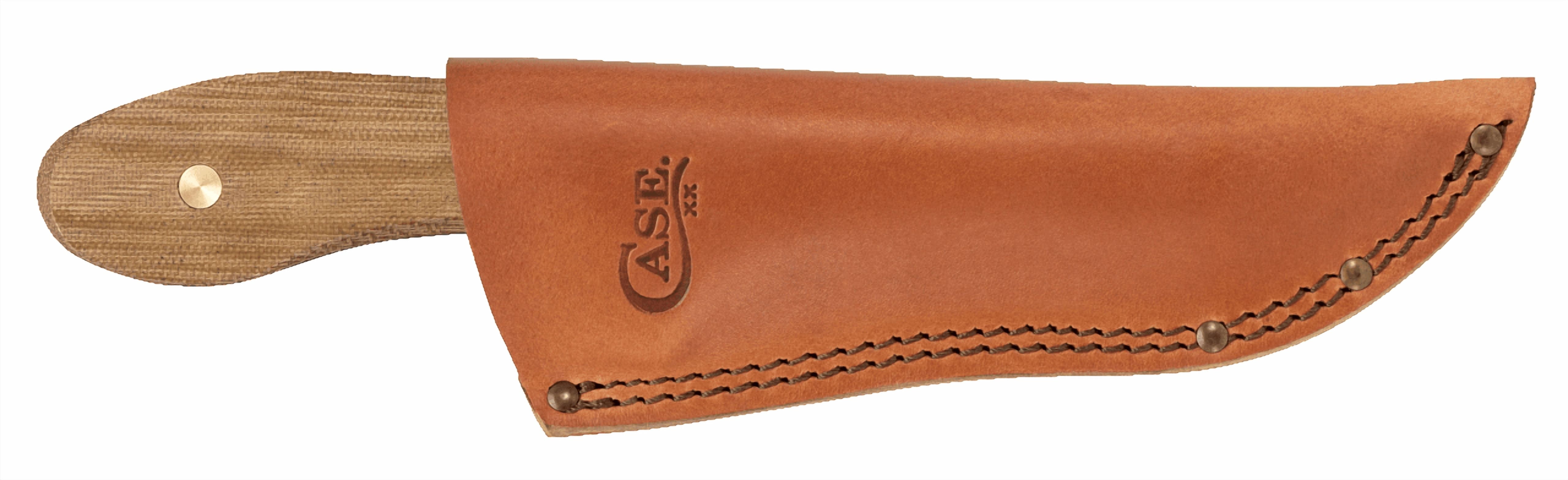 Case XX Knives Sasquatch Skinner Tan Micarta & Caswell Carbon Steel Fixed Blade