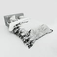 thumbnail image 3 of Ambesonne Asian Themed Bedding Set 3 Pcs, Monochrome Art Leaves, Twin, White and Black, 3 of 3