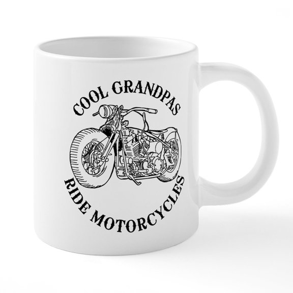 CafePress - Cool Grandpas Ride Motorcyl - 20 Oz White Ceramic Mega Mug