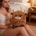 thumbnail image 4 of 8 Inch Long-Haired Cow Plush Toy Cute Soft Highland Cow Stuffed Animal Doll Small Farm Animal Toy for Home Decor and Play, 4 of 5