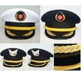 thumbnail image 6 of Pilot Hat Uniform Captain Hat for Captain Party Costume Masquerades Captain Hat for Party, 6 of 6