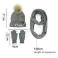 thumbnail image 2 of Conjunto de gorro de punto grueso y cálido, bufanda larga y guantes de conducción con pantalla táctil, 2 of 5