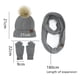 thumbnail image 2 of Conjunto de gorro de punto grueso y cálido, bufanda larga y guantes de conducción con pantalla táctil, 2 of 5