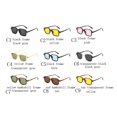 thumbnail image 2 of Gafas de sol cuadradas con degradado para hombre y mujer, lentes de sol Retro a la moda, clásicas, negras, de diseñador de marca, 2 of 4