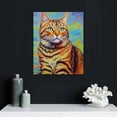 thumbnail image 4 of Nawypu Watercolor Cat Canvas Art - Pet Cat Wall Art - Watercolor Animal Purple Tabby Poster Print - Bathroom Kids Room Nursery Decor, 4 of 4