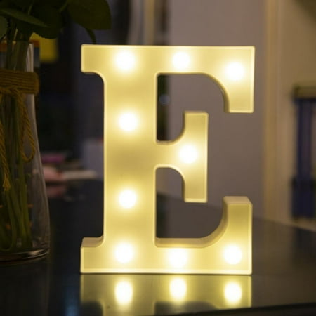 

LED Letter Lights Sign Light Up Letters Sign for Night Light Wedding Birthday Party Battery Powered Christmas Lamp Home Bar Decoration（A-Z）