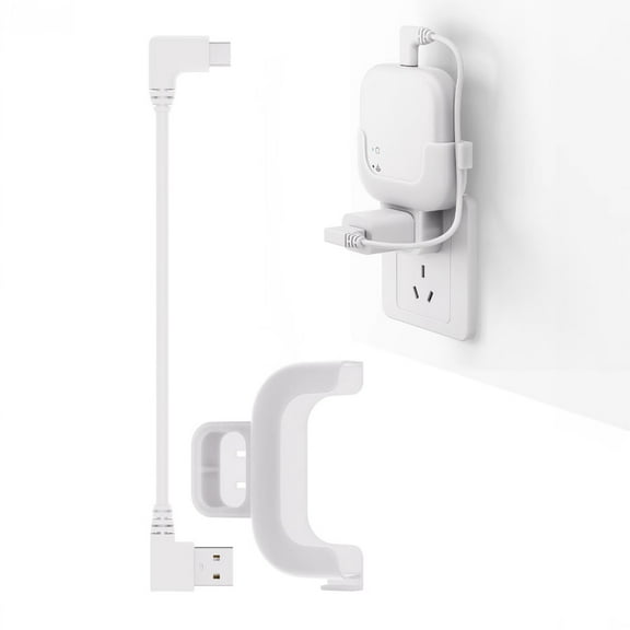 for 2024 Blink Sync Module XR Wall Mount Bracket - Custom-Fit Socket Rack Holder with Charging Cable, Space-Saving & Easy-Install Accessory
