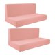 thumbnail image 2 of Fundas de cojín para Camper, fundas de respaldo, banco de repuesto fácil de instalar, 2 piezas rosa, 2 of 8
