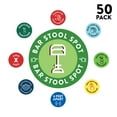 thumbnail image 2 of Koyal Wholesale Restaurant Social Distancing Bar Stool Spot Business Signs, 50-Pack, Vinyl Sticker Decals, 2 of 5